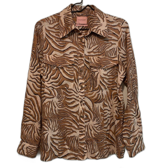 Scotch & Soda Zebra Print Button Down Shirt - Picture 2 of 9